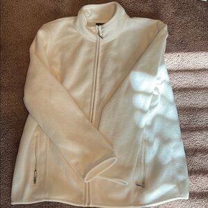 Women's White Fleece Jacket
